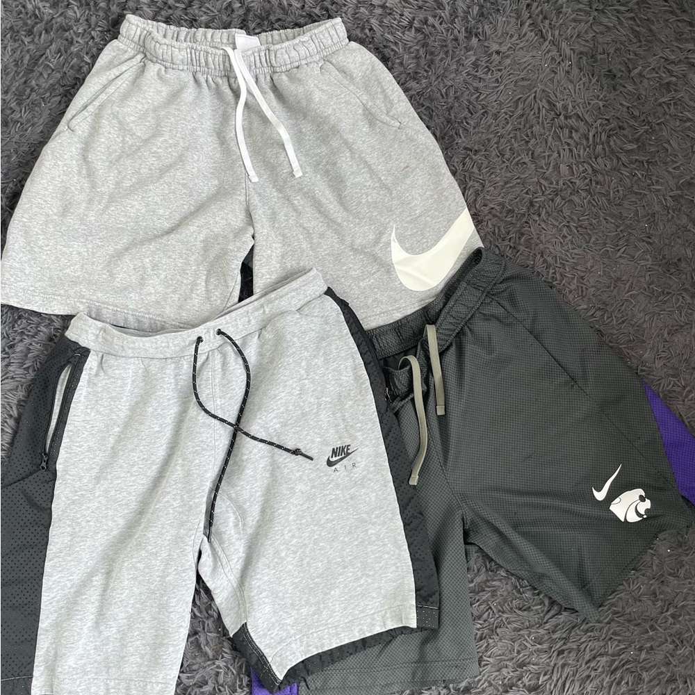 Men Size Large Nike Shorts Sweatshorts Bundle Gray North Western Basketball